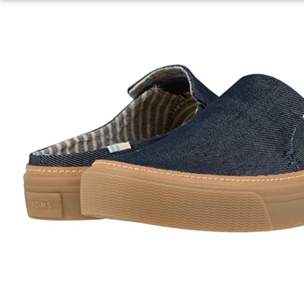 TOMS Sunrise Navy Denim Mule Sneaker - Picture 8 of 12